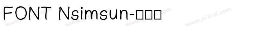 FONT Nsimsun字体转换